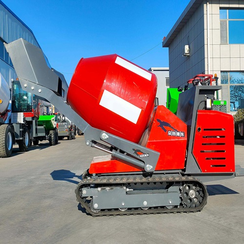 500L small crawler concrete mixer